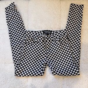 Tripp Nyc Checkered Skinny Jeans Pants